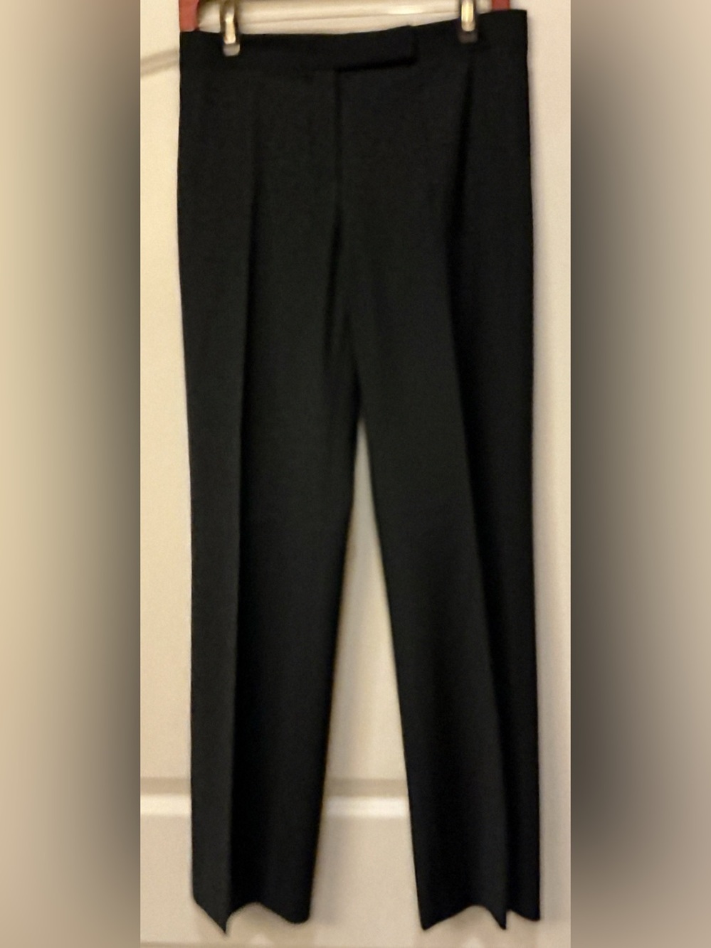 Magaschoni Black Premium Stretch Wool Flare Trousers Dress Pants Size 6